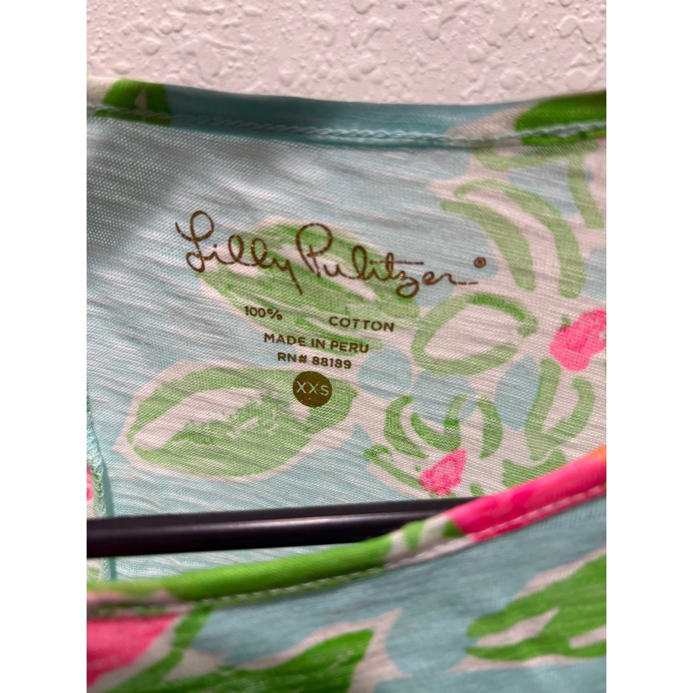 Lilly Pulitzer Marlowe Dress Lets get together print 3/4 sleevesize XXS - Picture 3 of 3